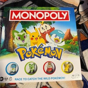 Hasbro Monopoly Pokémon Edition Board Game - Red, Yellow, Blue